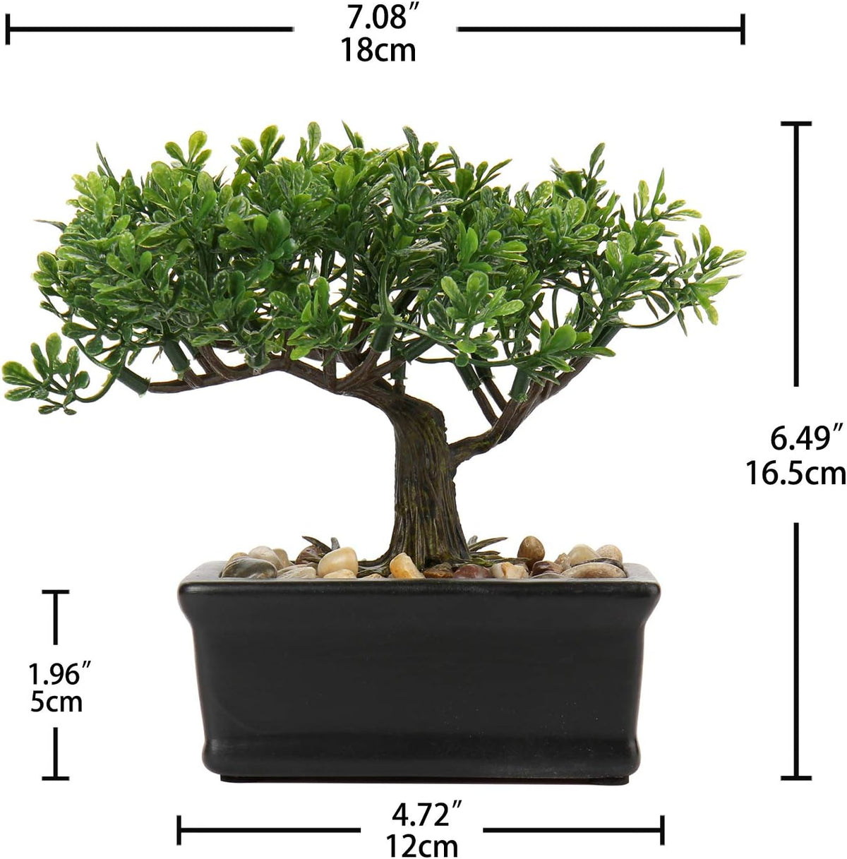 Artificial Bonsai Tree Juniper Faux Plants Indoor Small Fake Plants Decor with Ceramic Pots for