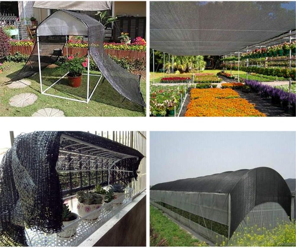 winemana 40% Black Shade Cloth, 10 x 12 FT Durable Mesh Tarp with Grommets, Resistant Garden Sun
