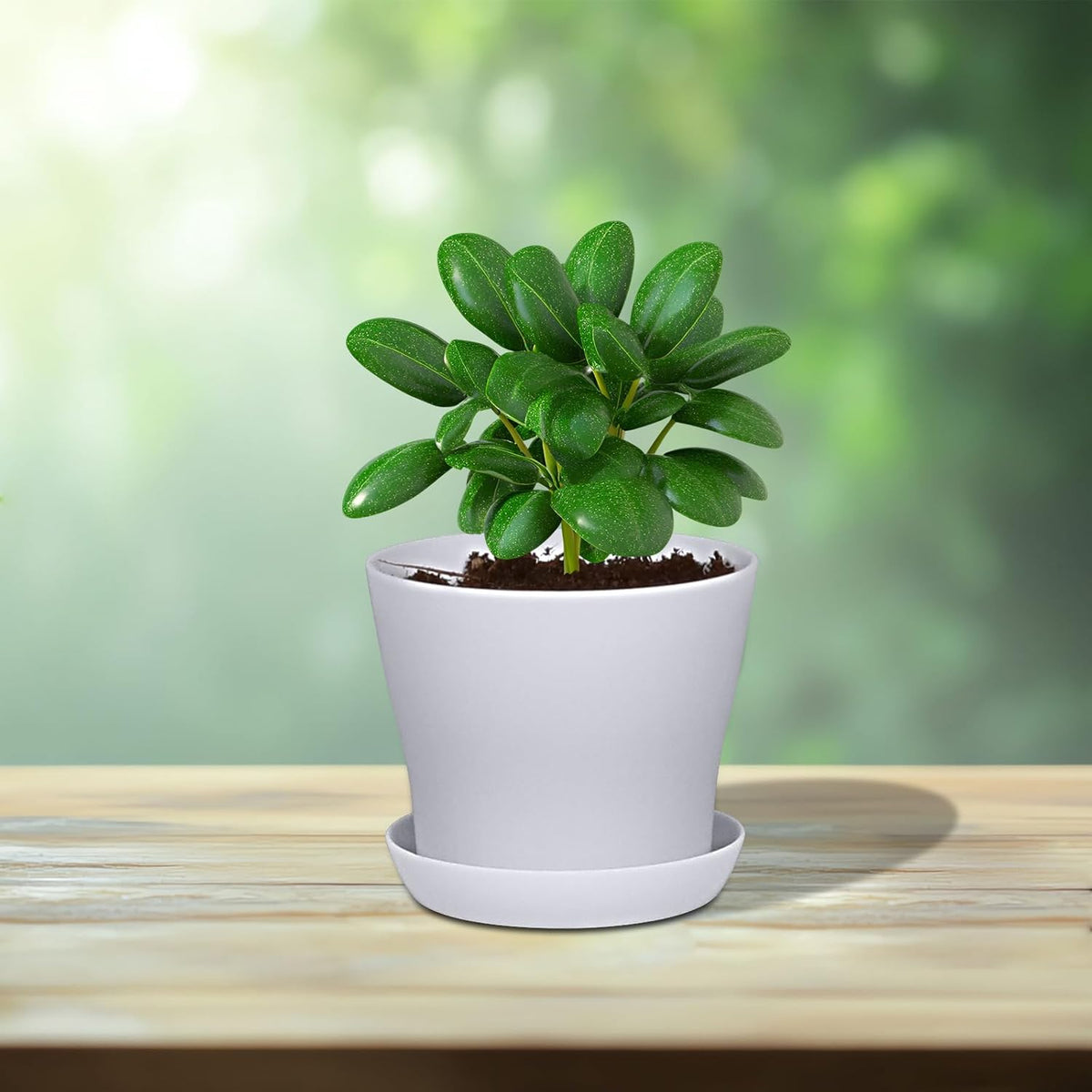 JERIA 16-Pack 4" Plastic Flower Plant Pots Thickened Seedlings Nursery Pots, Flower Plant Container
