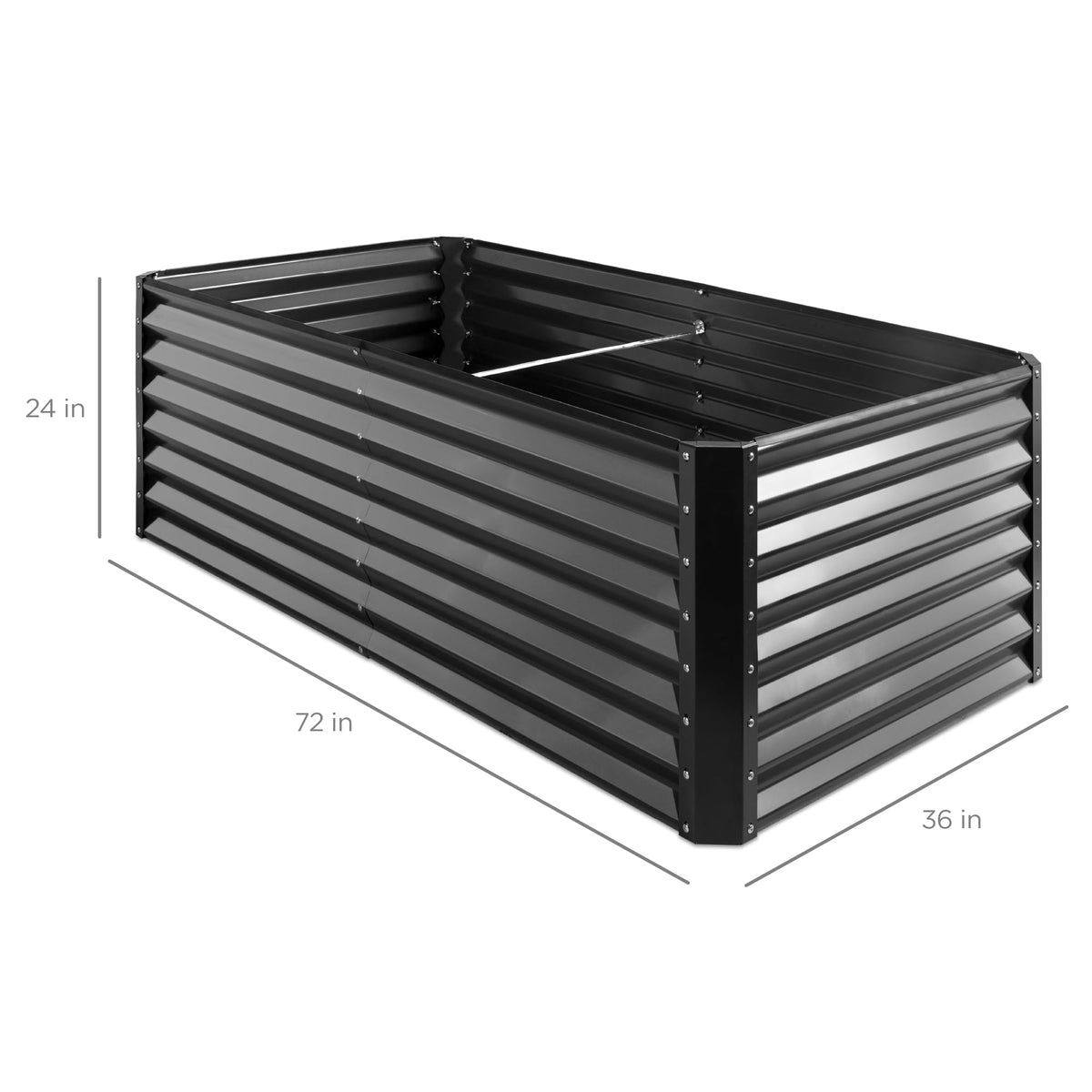 Best Choice Products 6x3x2ft Outdoor Metal Raised Garden Bed, Deep Root Box Planter for Vegetables