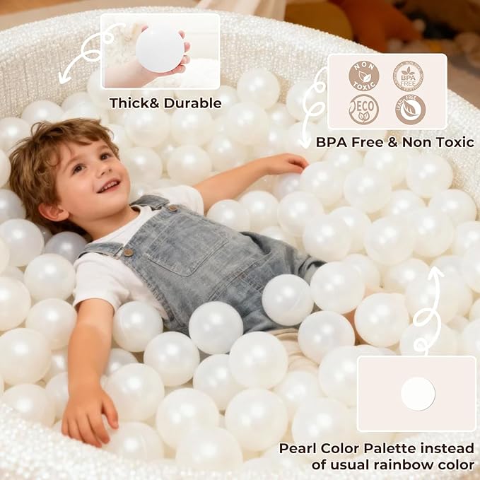 TRENDPLAY Plastic Balls for Ball Pits - Hollow Balls- Safe and Exciting Playtime - Perfect for Baby