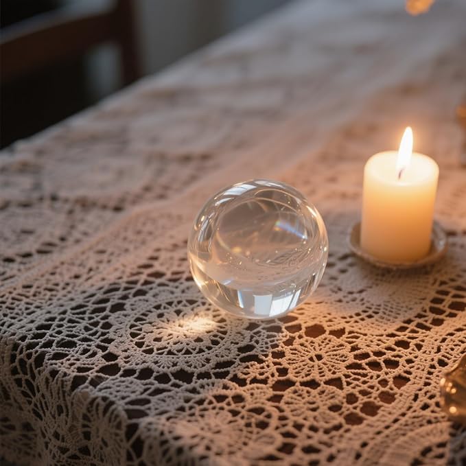 Crystal Ball, Glass Balls, Decorative Balls, Clear Crystal Ball with Wooden Stand, K9 Glass Ball