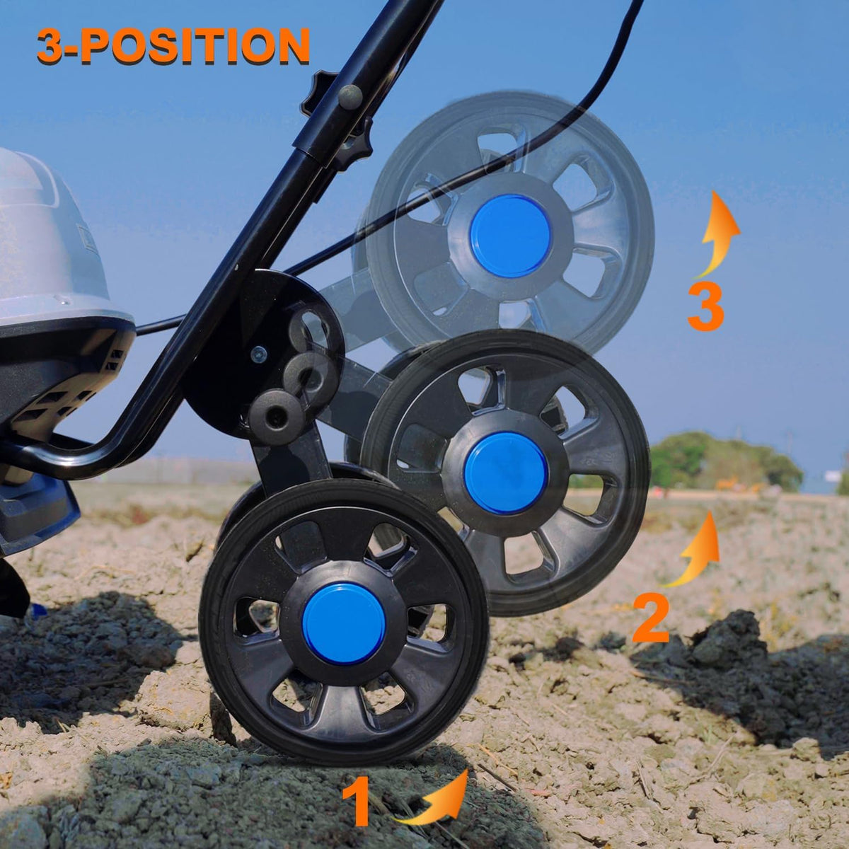40V Cordless Tiller Cultivator,16 Huge SteelTines Garden Tiller,8.6 inch Wide BatteryPowered Garden