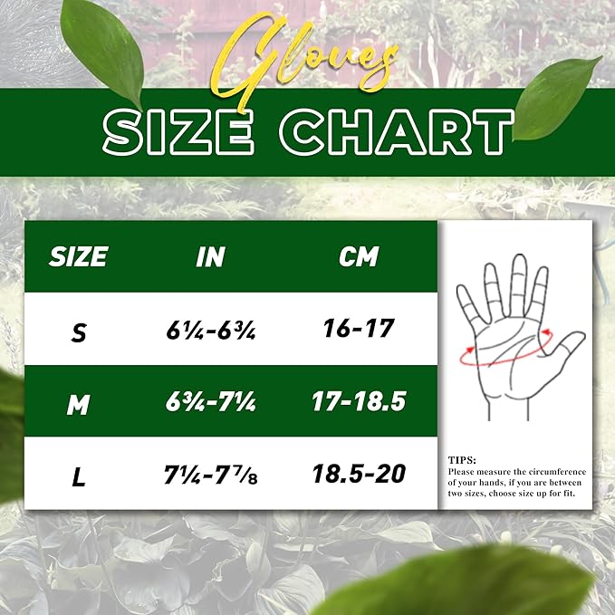 HANDLANDY Gardening Gloves for Women, Breathable Ladies Leather Garden Yard Gloves Best Gift for
