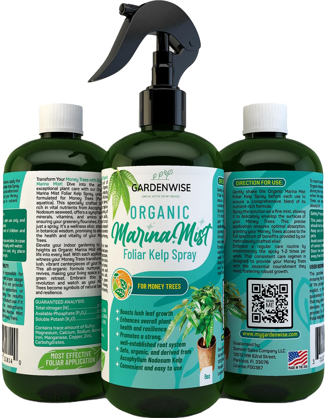 Organic Marina Mist Foliar Spray for Money Tree | Liquid Fertilizer | Micro Nutrients for Vital