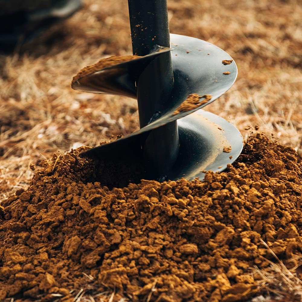 Titan Attachments 9" Auger Bit for 3 Point Post Hole Digger, 24" Drilling Depth with Fishtail