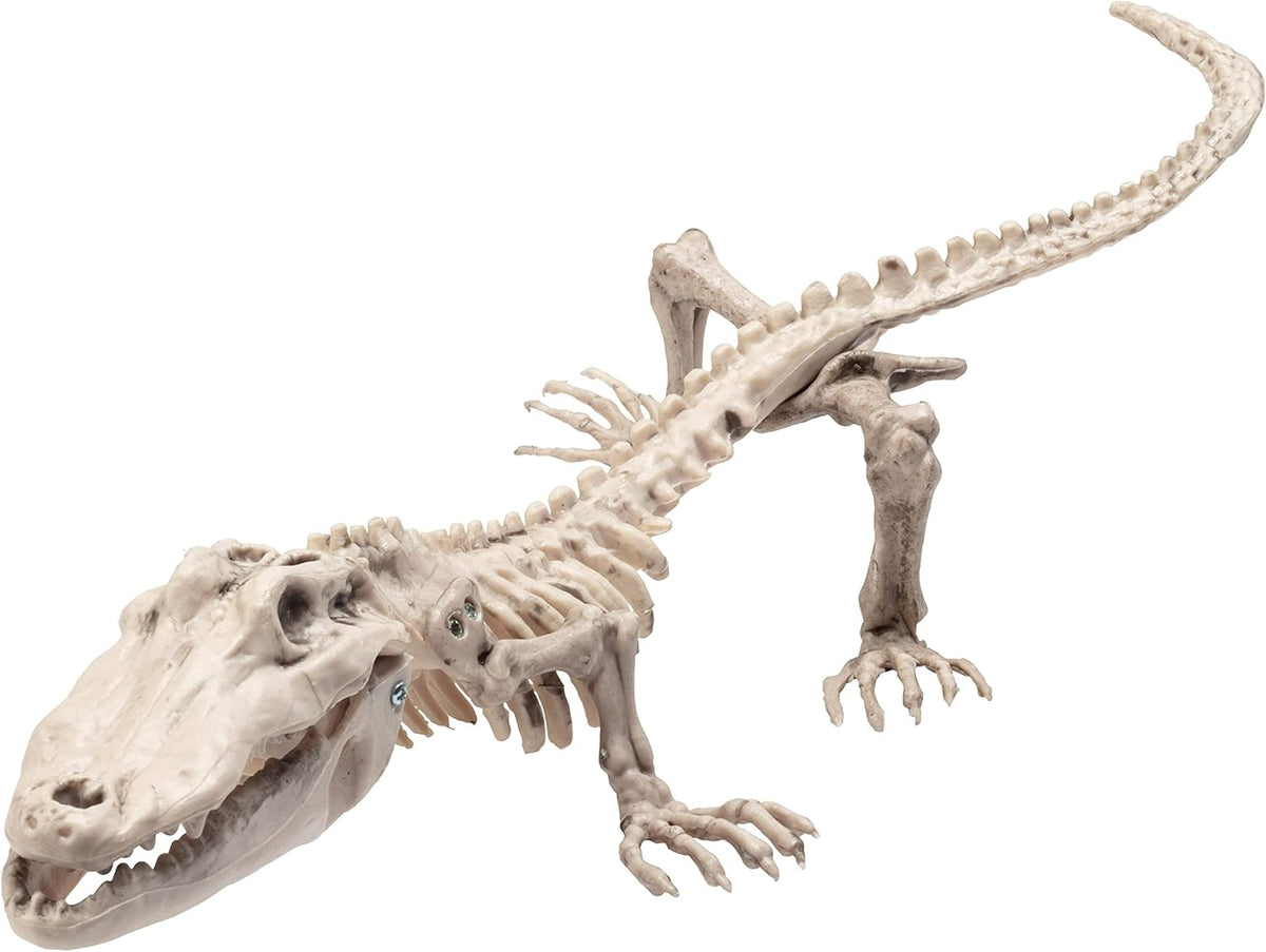 Crocodile Skeleton Halloween Decoration (2 Pack) 20" Long- Weather Resistant for Indoor Outdoor