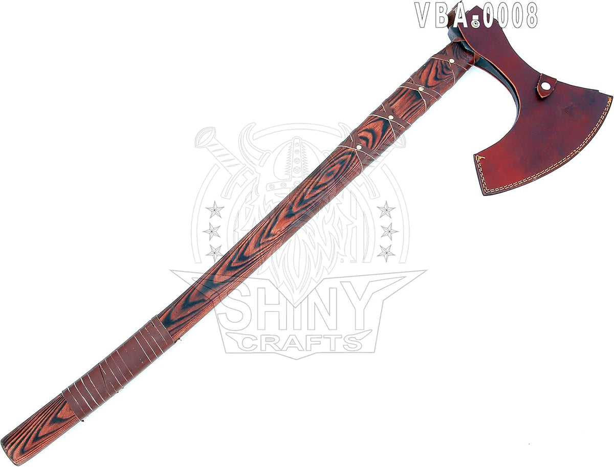 SHINY CRAFTS-Axes Handmade Viking Axe Hatchet Norse Axe- 40" Long Two-Handed Berserker Axe Forged