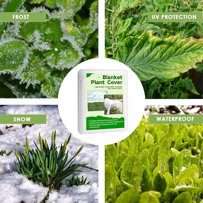 Plant Freeze Protection Cover, 7x25ft Frost Cloth Winter Garden Blanket, Floating Row Cover for