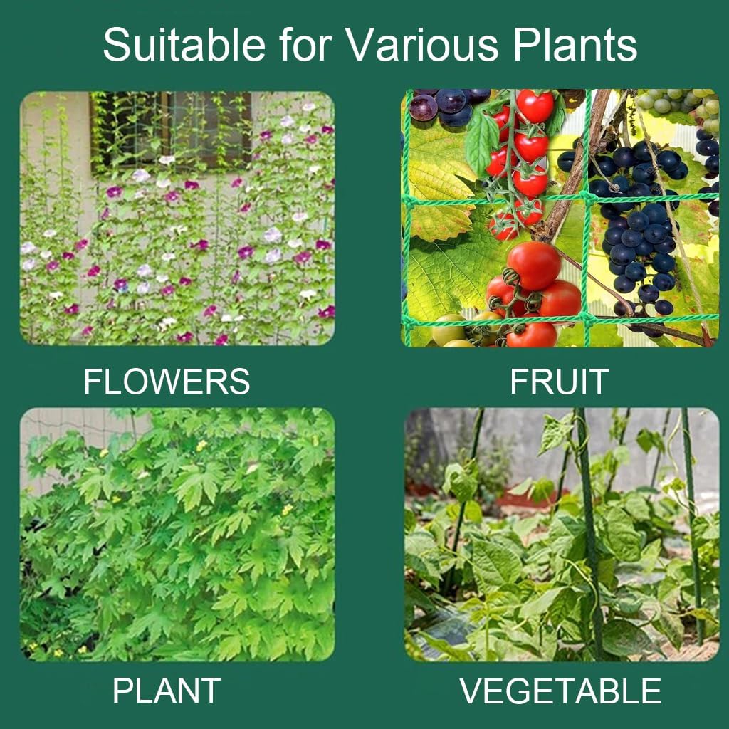 Garden Netting & Trellis Netting Garden Net for Climbing Plants Grape Tomato Green Bean Cucumber