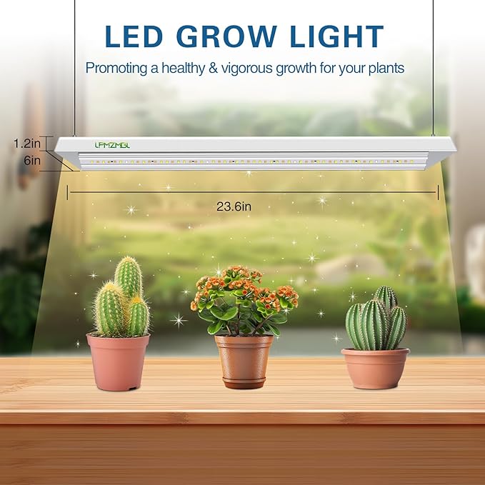 60W LED Grow Lights for Seed Starting, 2ft Hanging Full Spectrum Seedling Lights Grow Lights for