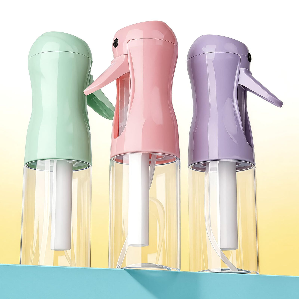 RMNJPW 3Pcs Continuous Spray Bottles For Hair,Ultra Fine Mister for Hair Styling, Plants, Cleaning