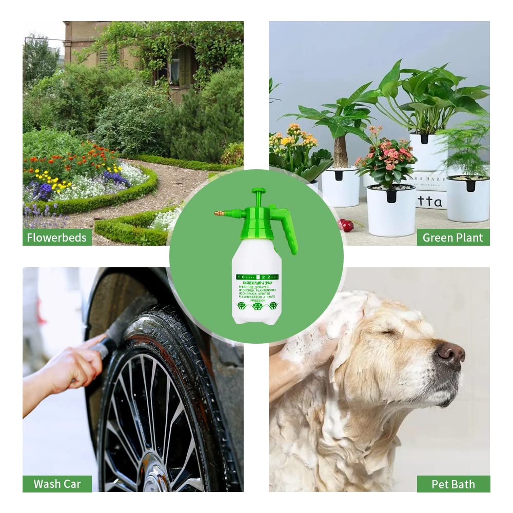 Garden Pump Sprayer,68oz/34oz Hand-held Pressure Sprayer Bottle for Lawn with Safety