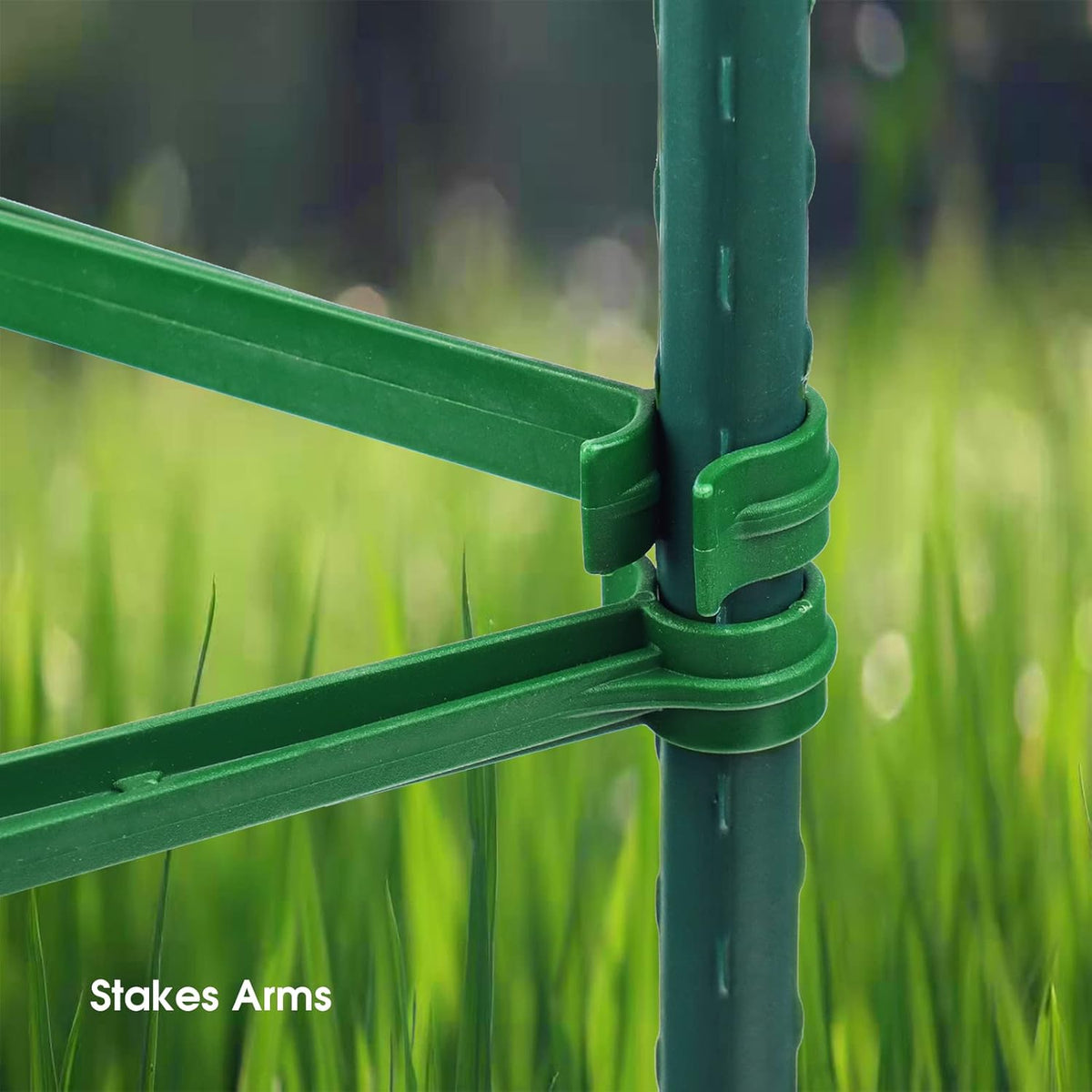 Adjustable Garden Stakes Connectors, Plastic Plant Trellis Clips for 0.43 inch Diameter Rods