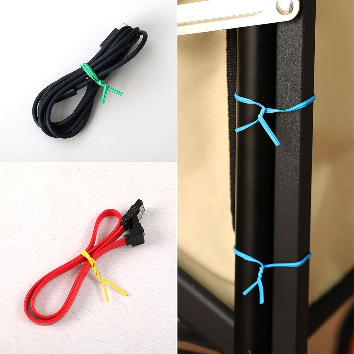 Tangyinrd 300 pcs 5 inch Red Plastic Twist Ties, Cable Ties, for Bags, Gardening Tools