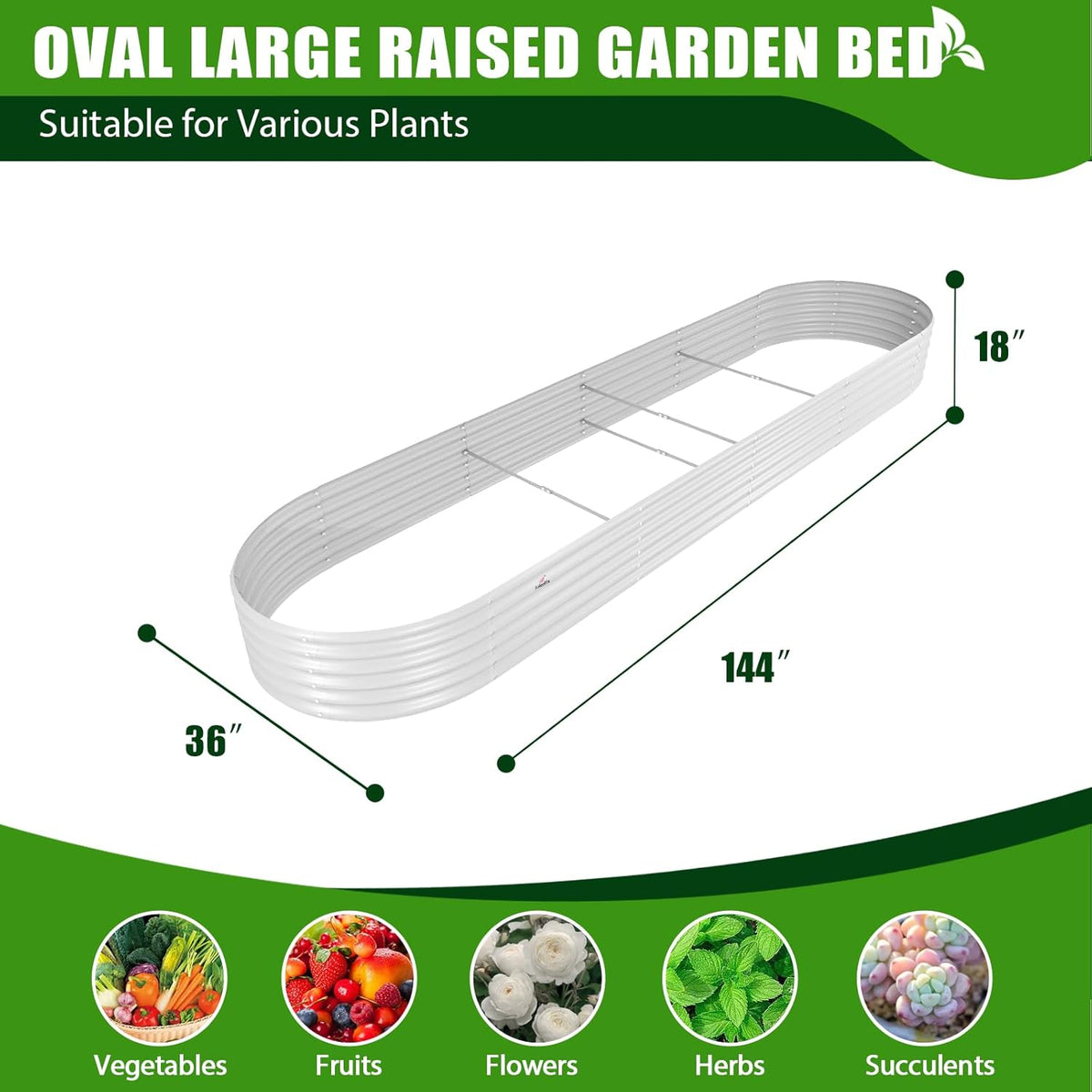 A ANLEOLIFE 3-Pack 12X3X1.5ft & 81x81x18 in Deep Root Galvanized Raised Garden Beds Outdoor for