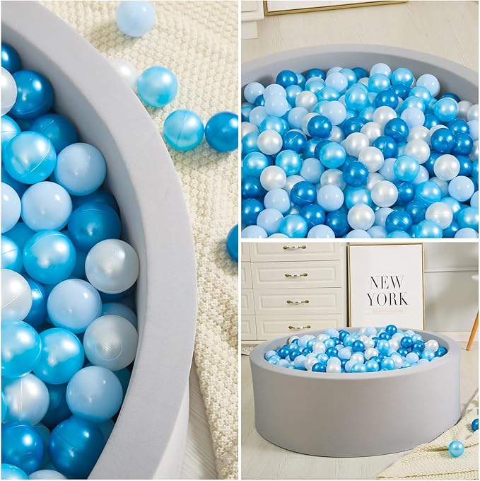 TRENDPLAY Plastic Balls for Ball Pits 2.2 Inch, Pack of 50 100 200 500 Hollow Balls, Perfect for