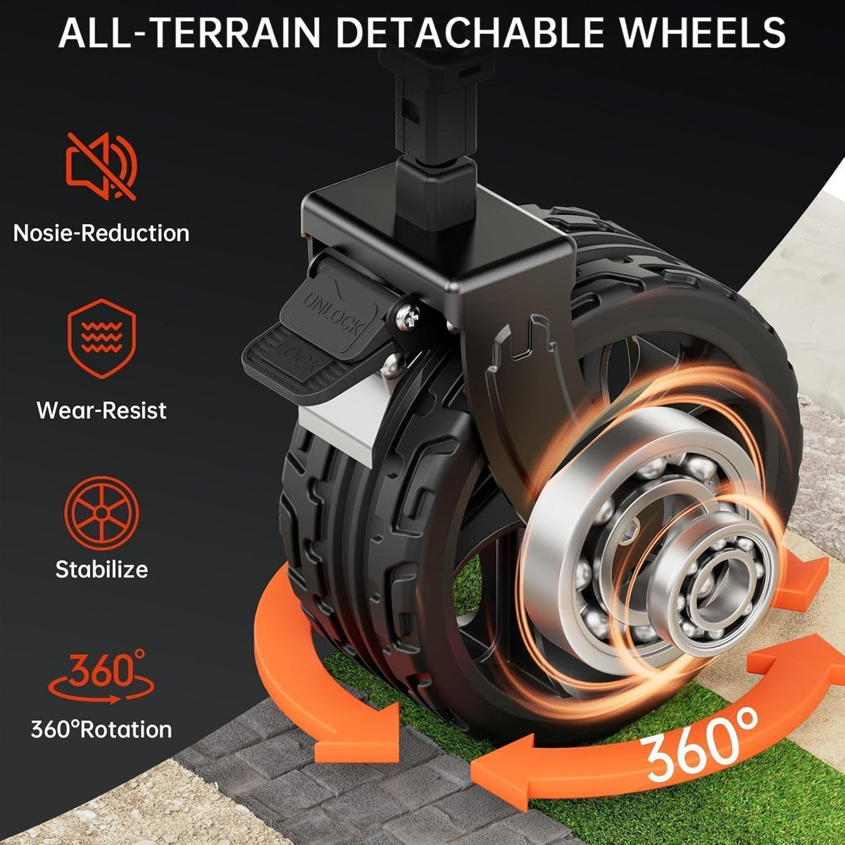Double Decker Wagon 320L Large Capacity 400LBS Collapsible Sports Utility Cart with Big