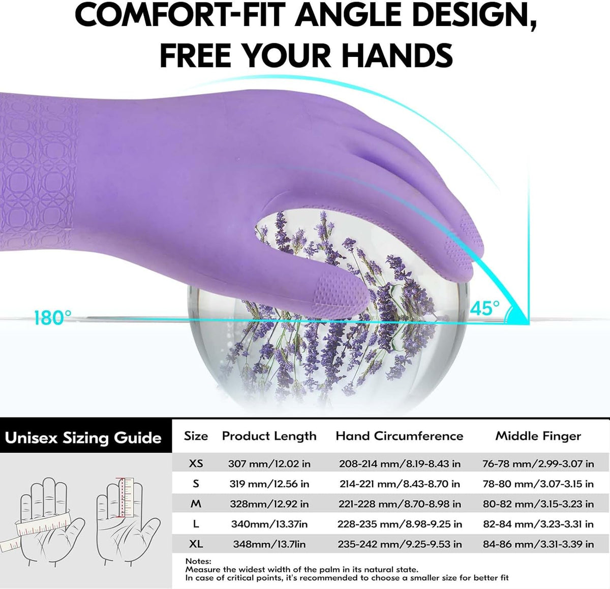 Vgo... Extra Long Gardening Gloves,Double-layer,Waterproof,Slip-Resistant,Chemical-Resistant Glove