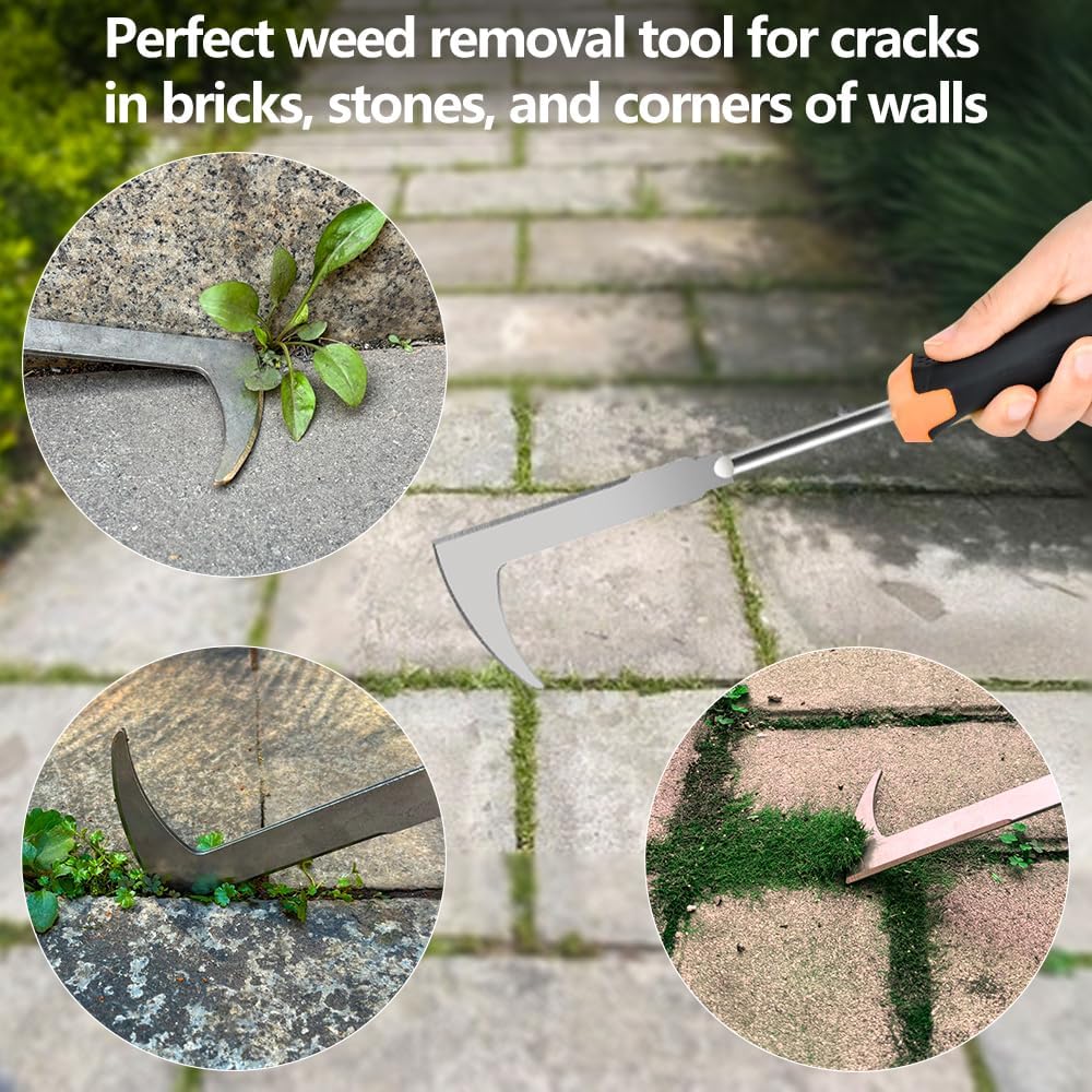 2025 Weed Puller Tool, 3 Pack New Garden Stainless Steel Weeder Tool Hand Weeder Tool,Multi-Purpose