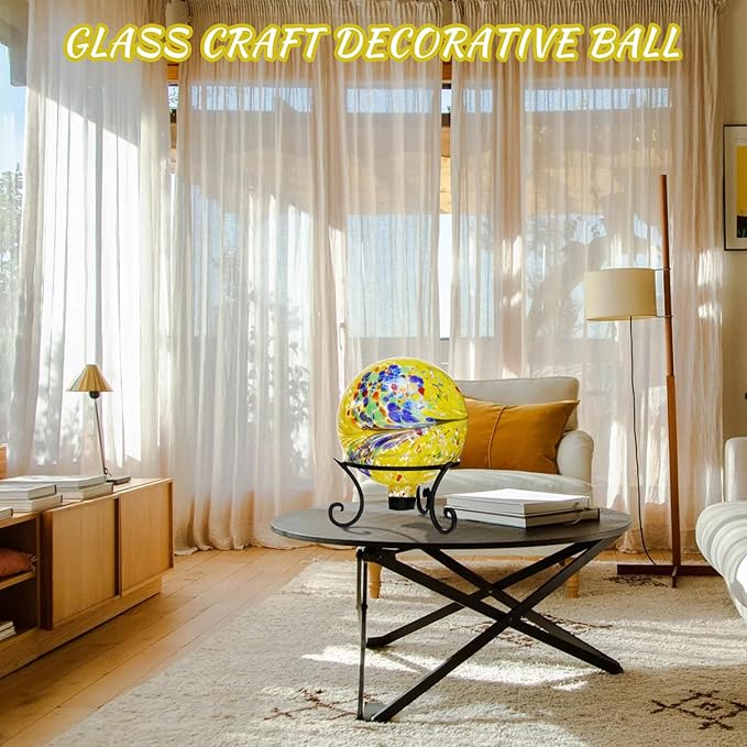 10 Inch Gazing Balls for Garden, Hand Blown Indoor Outdoor Glass Garden Globes Balls for Outside