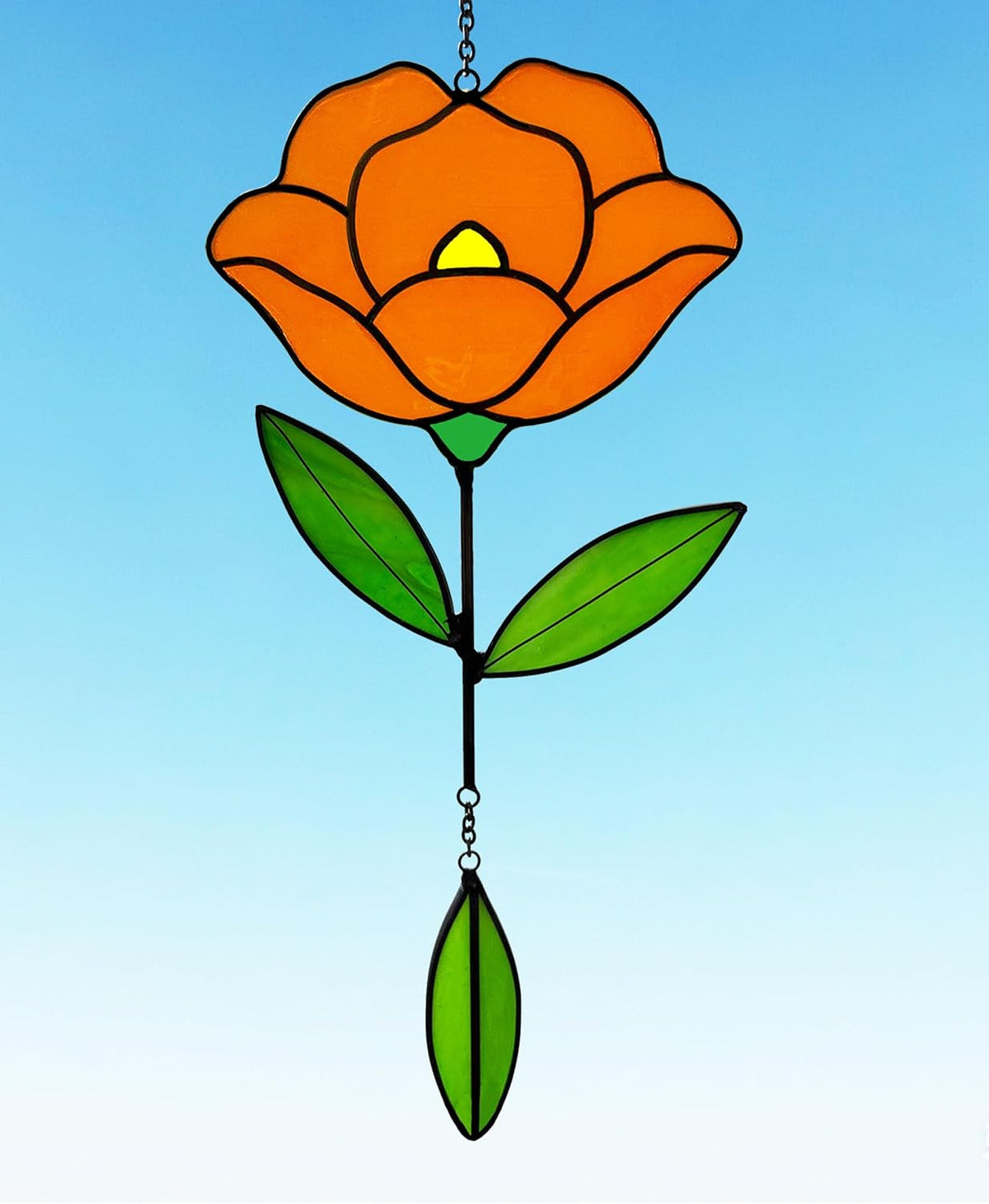 Flower Suncatchers, Stained Glass Window Hangings, Garden Suncatchers for Window and Wall Decor