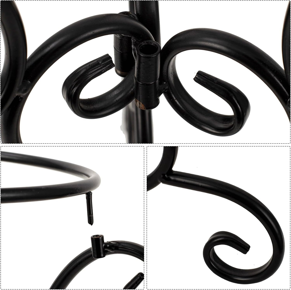 12" Black Metal Gazing Ball Stand for 10-12 Inches Stainless Steel Ball or Glass Gazing Globes