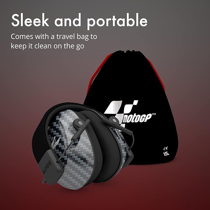 Alpine Racing Pro Earmuff MotoGP™ - Earmuffs for Adults - 22 dB - ANSI Certified - Premium Noise