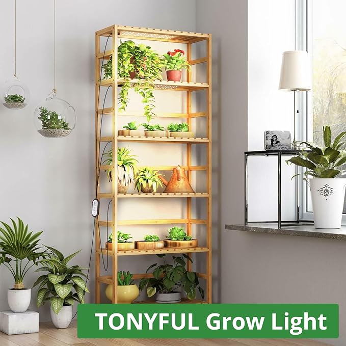 TONYFUL LED Grow Lights, 180 LEDs Plant Lights for Indoor Growing, 24W Premium Full Spectrum Grow
