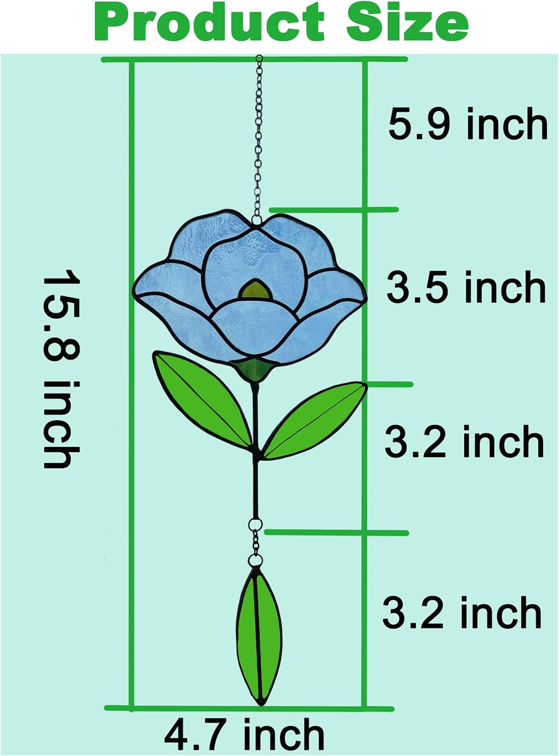 Flower Suncatchers, Stained Glass Window Hangings, Garden Suncatchers for Window and Wall Decor