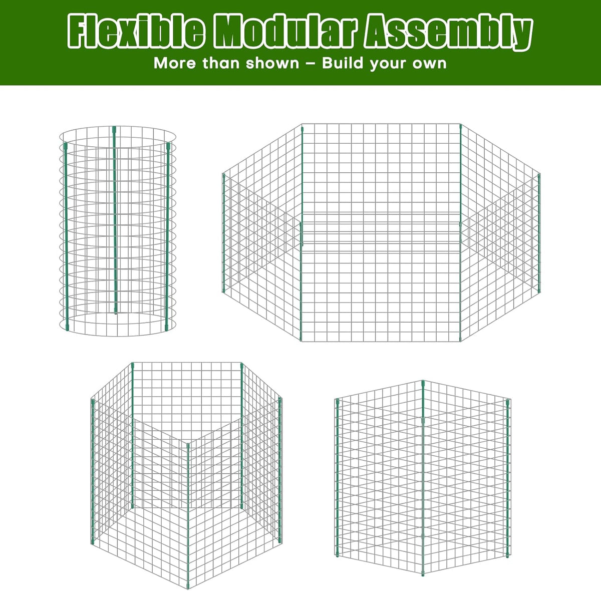 10-Set 12” x 24” Plant Protector from Animals, Hot-Dip Galvanized Metal Mesh Plant Cages