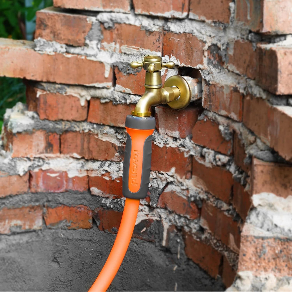Fevone 35 ft x 5/8" Heavy Duty Garden Hose, Drinking Water Safe, Flexible & Kink-Free Hybrid
