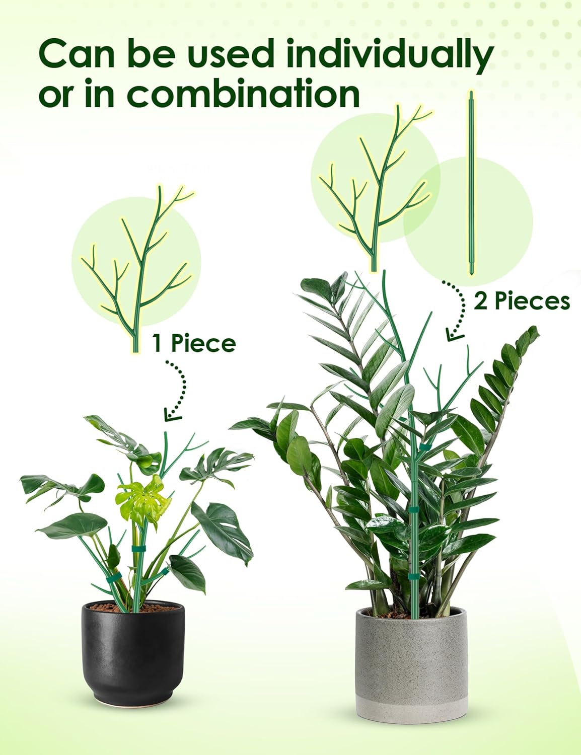 NiHome 28" Plant Support Stakes Set of 6 for Indoor & Outdoor Garden, Durable UV-Resistant Stakes