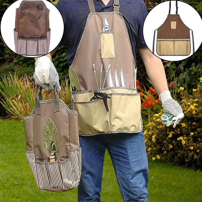14 PCS Garden Tool Set with Soil Moisture Meter, Stainless Stell Heavy Duty Gardening Hand Tools