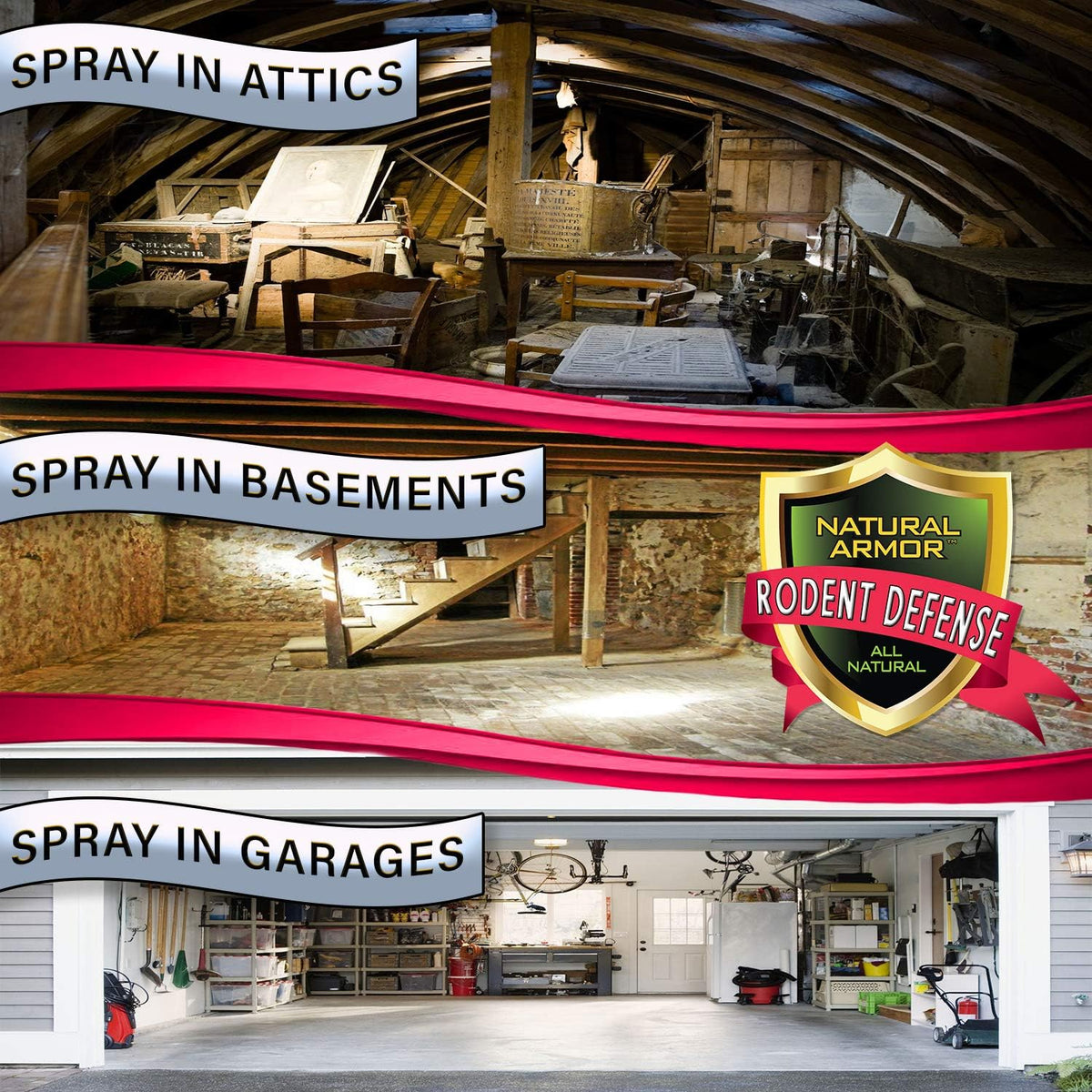 Peppermint Repellent for Mice/Mouse, Rats & Rodents. Natural Spray for Indoor & Outdoor Use.
