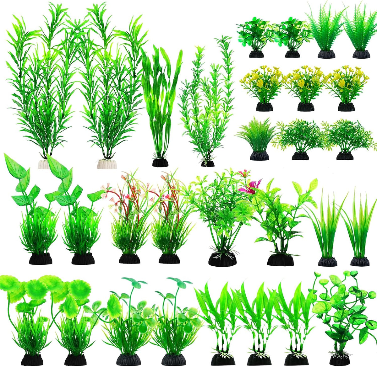 CousDUoBe 30pcs Fish Tank Accessories Aquarium Decorations Green Plants, Fish Tank Decor, Aquarium