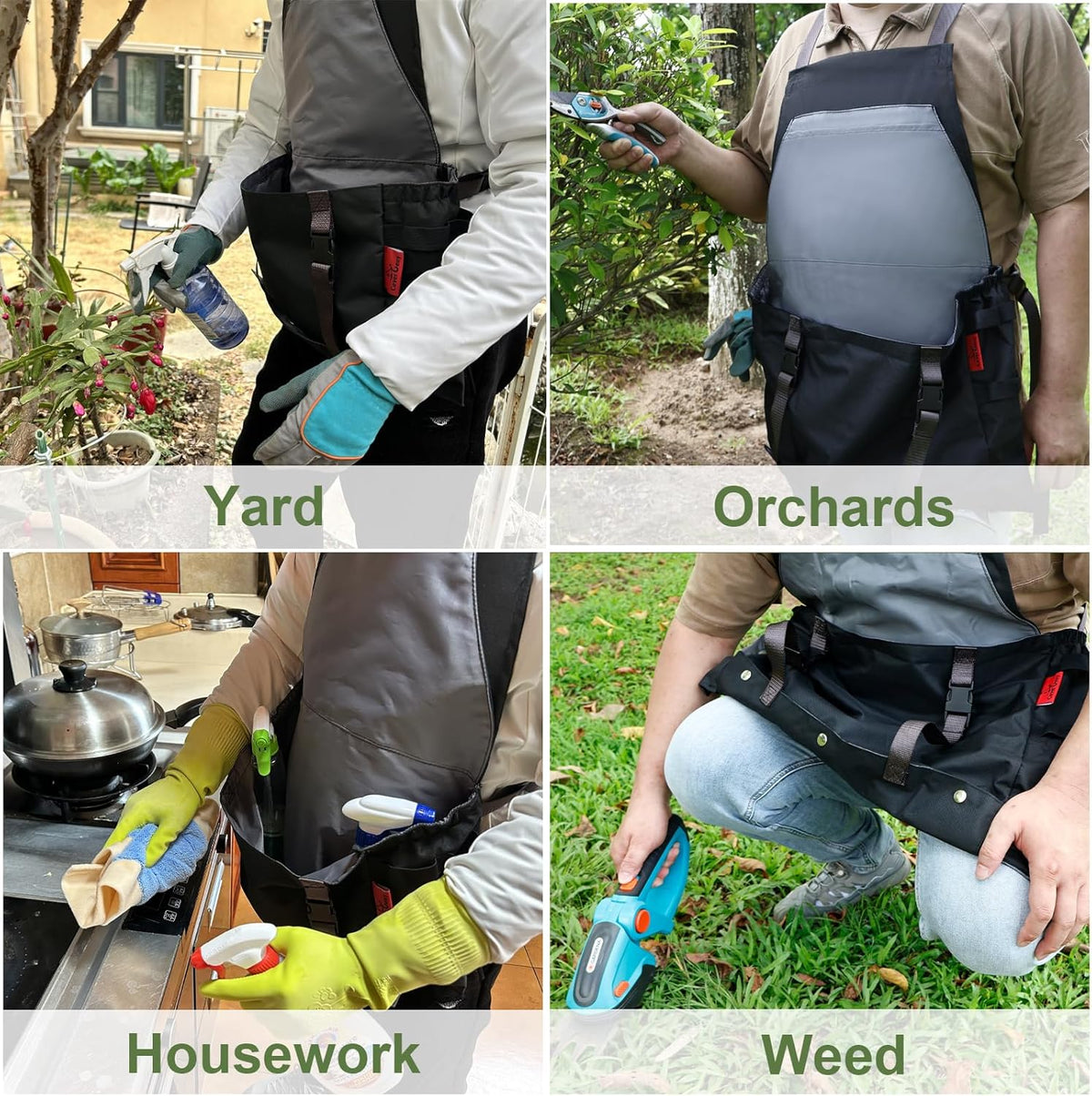 Extra Size Gardening Apron Waterproof Cross Back Apron Women, 600D Polyester Heavy Duty Men Apron