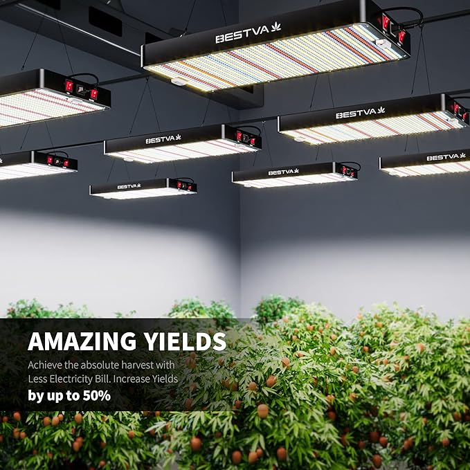 BESTVA DC4000 Led Grow Light with High Yield Diodes Full Spectrum LED Grow Lights for Indoor Plants