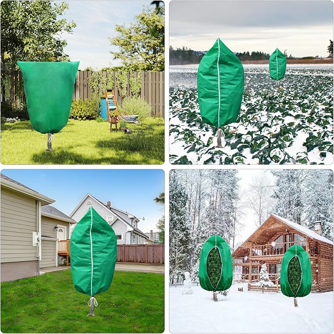 Plant Covers Freeze Protection – 2 Pack 95"x95" Extra Large Frost Blankets for Outdoor Plants