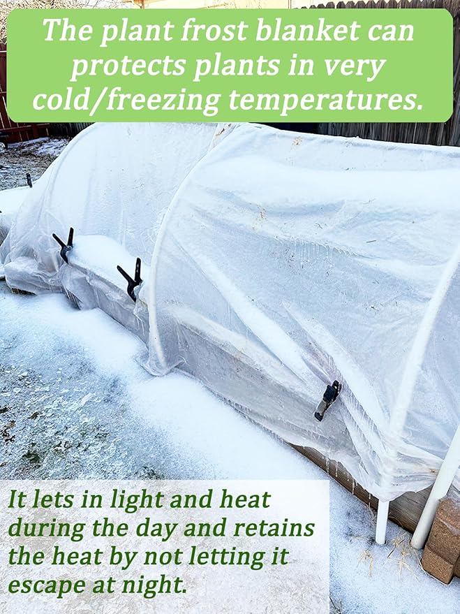 Abimars Thicker Plant Covers Freeze Protection 1.77 oz/yd², 10ft x 33ft Reusable Floating Row Cover