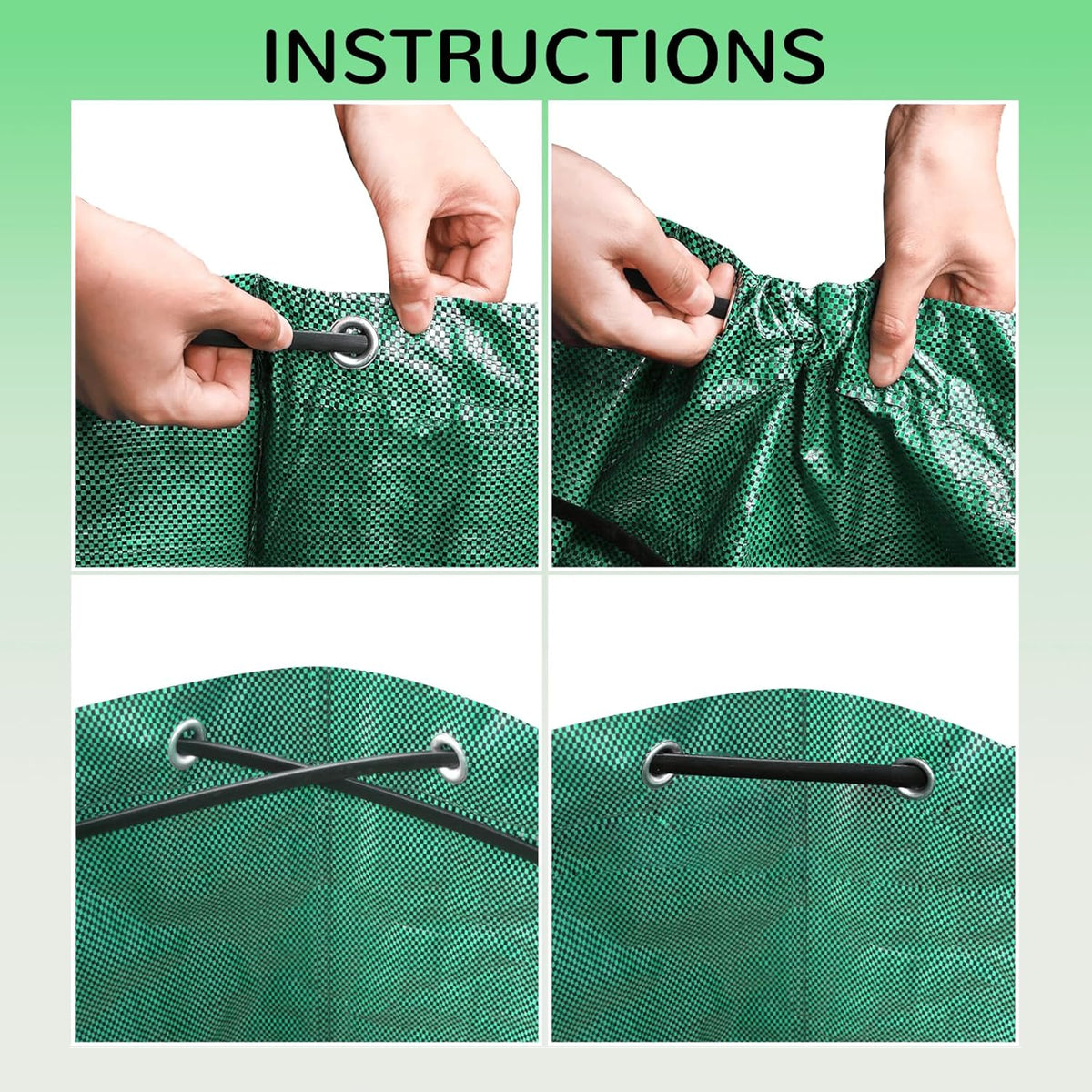 200L leaf Collector Bag, Shoulder Strap, and Drawstring – Reusable Yard Garden Bag for Leaves and