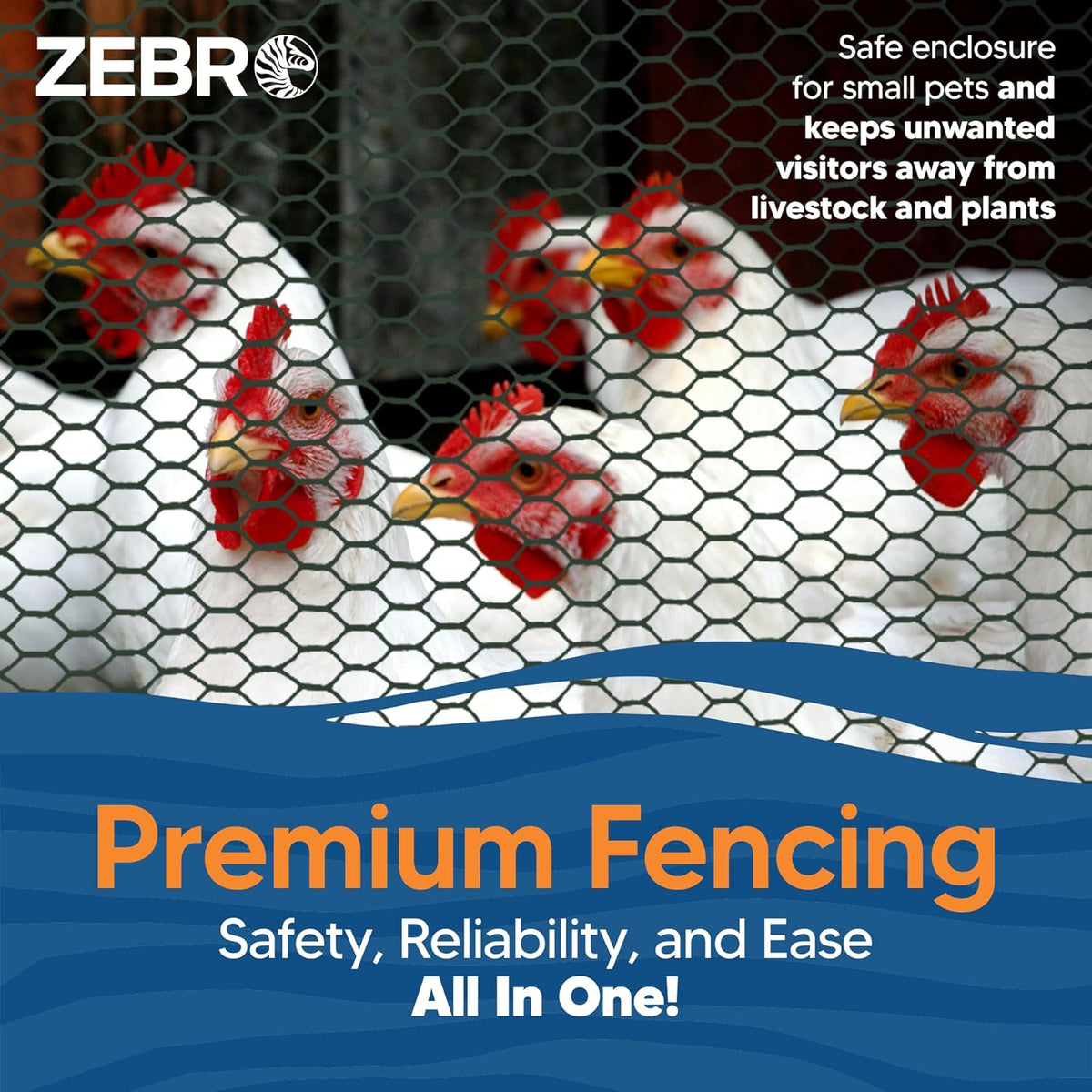 Zebro Plastic Chicken Wire Fence – Flexible Poultry Netting & Garden Fence for Chicken Coops