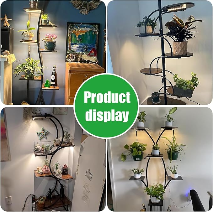 3 Head 7.8 Inches LED Grow Light Strips, Grow Lamps for Indoor Plants Full Spectrum 3000K, 72 LEDs