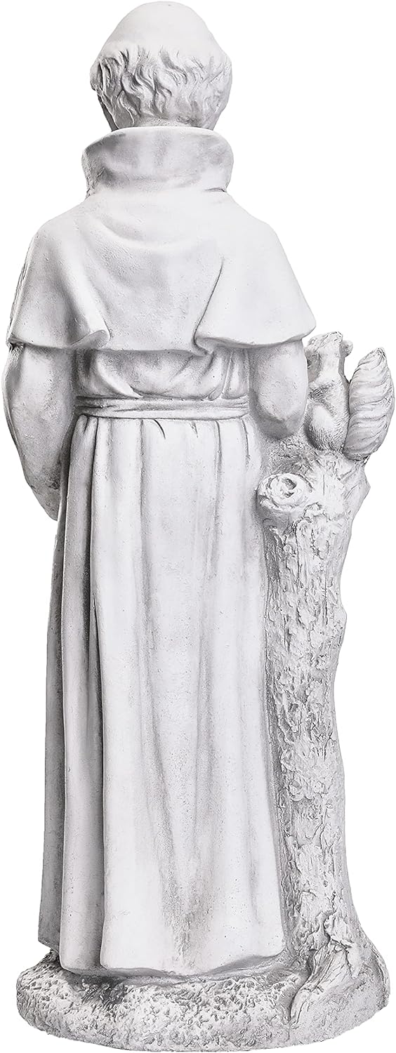 TOETOL St Francis Garden Statues 31 Inch Saint Francis of Assisi Catholic Christian Yard Decor Lawn