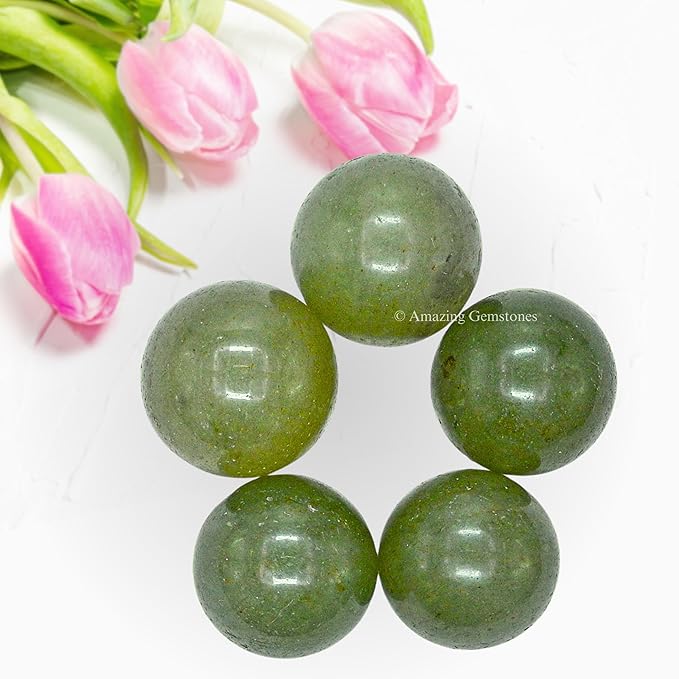 Amazing Gemstone Green Aventurine Crystal Ball - 1 Inches Crystal Sphere Meditation Balls for
