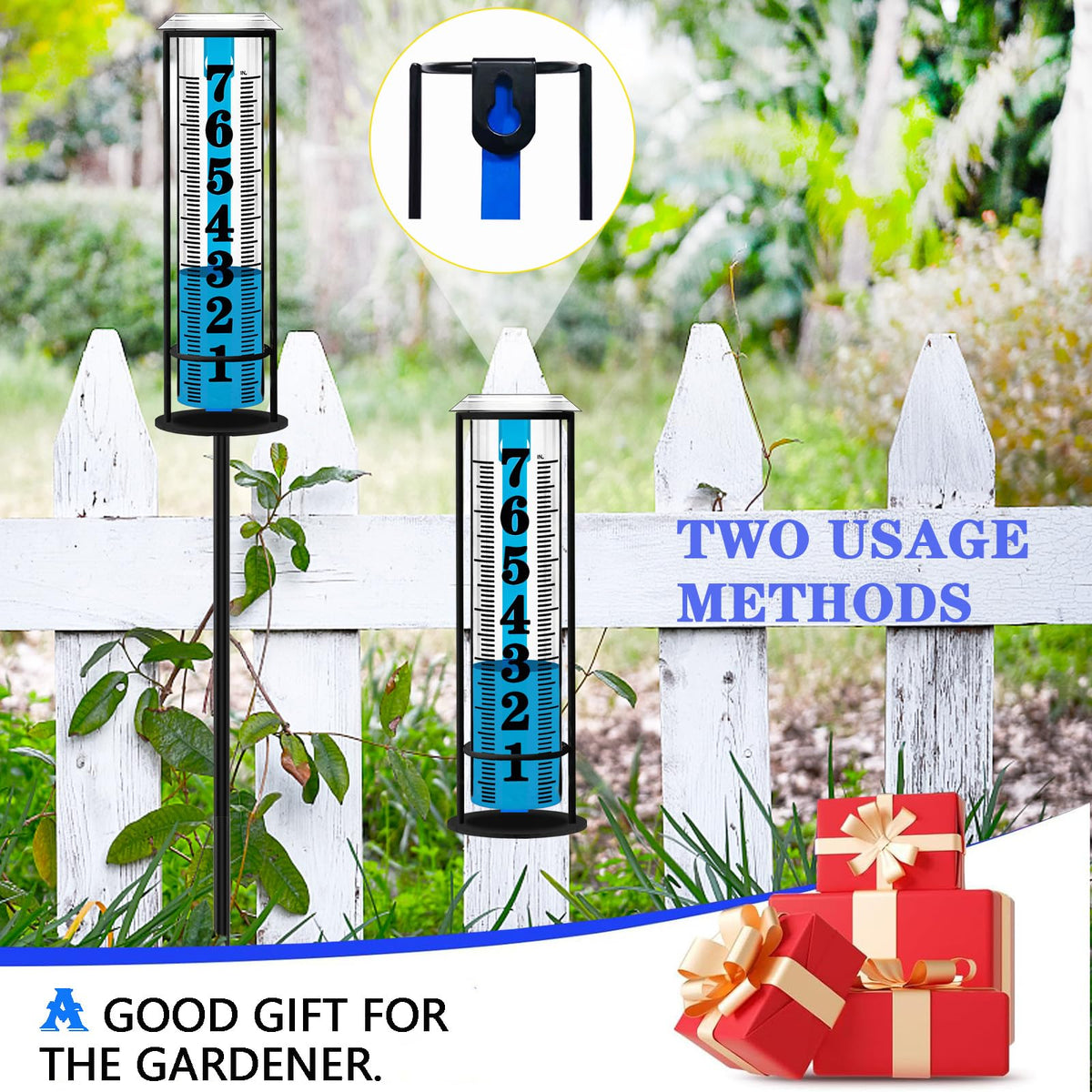 Rain Gauge outdoor, Upgraded Accurate Rain Gauges Outdoors best rated, Thickened Transparent