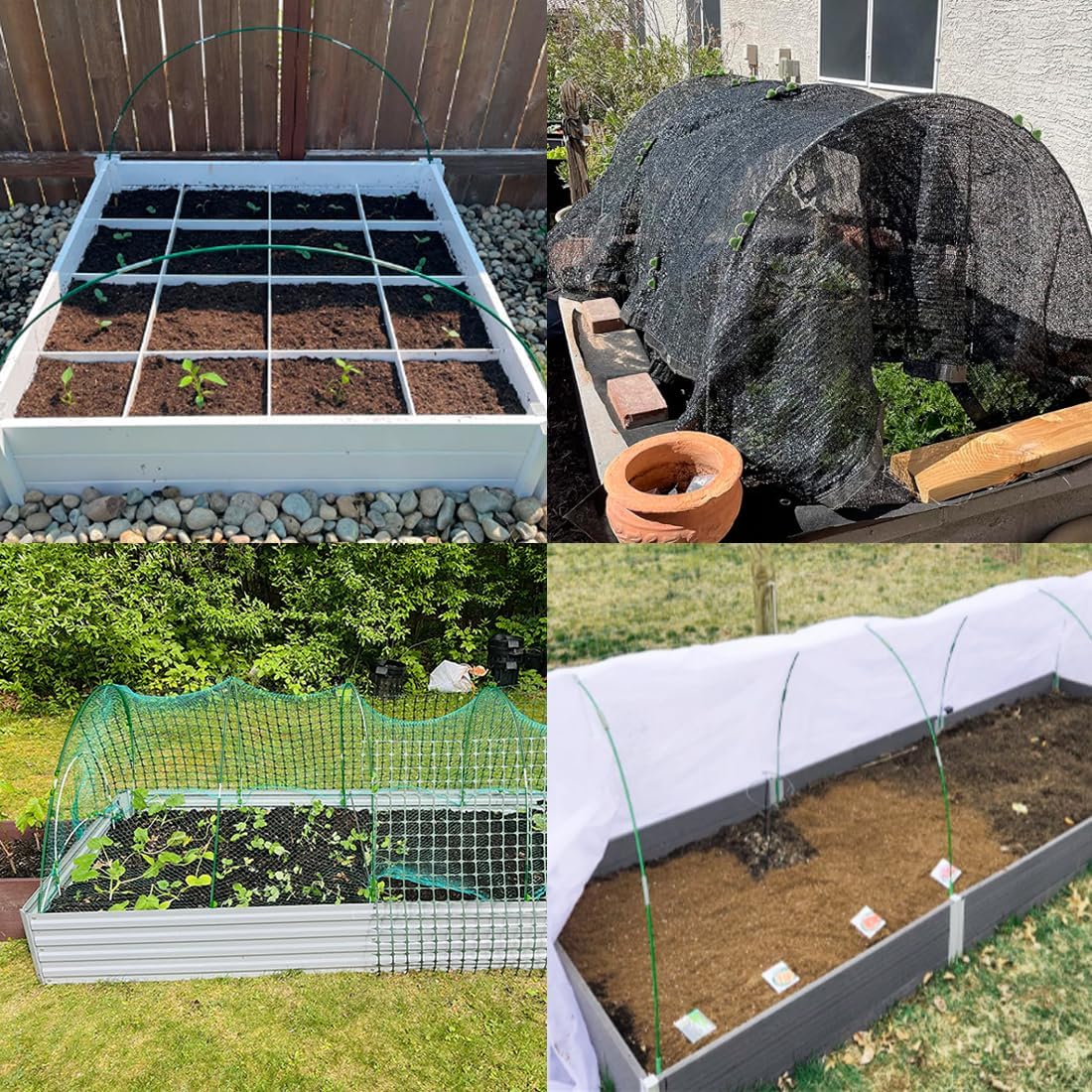 MAXPACE Greenhouse Hoops for DIY 2.8ft or Wider Grow Tunnel, Rust-Free Fiberglass Support Hoops