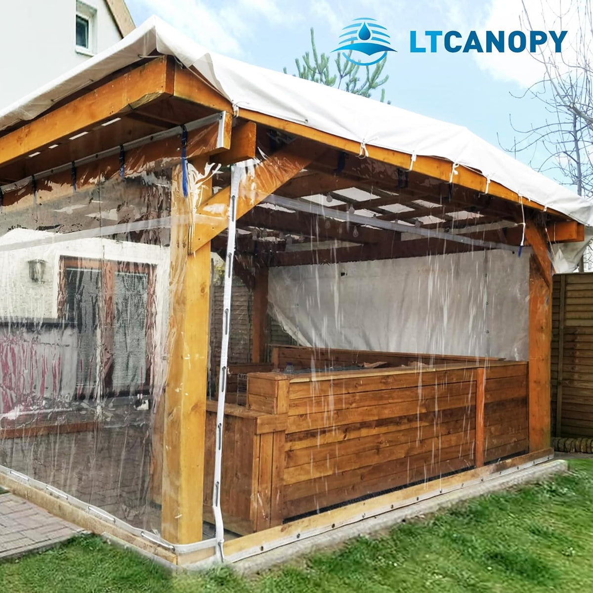 Clear Tarp 8 x 10FT, 20 Mil Clear Vinyl Tarp, Small Cover Plastic Sheeting with Grommets
