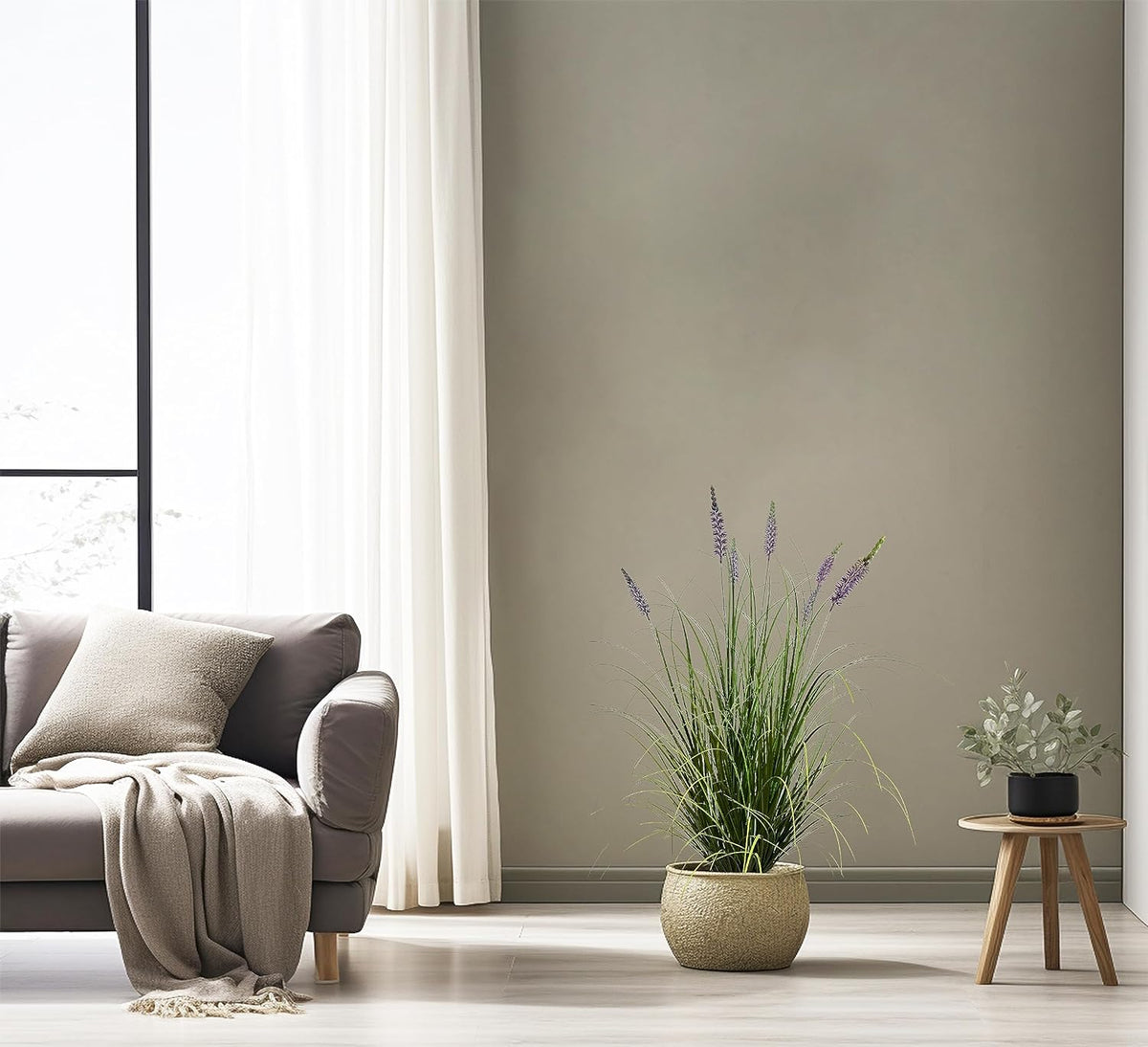 Artificial Plant 47in(2pack) Tall Artificial Lavender Plant,Faux Plants Indoor Home Decorative