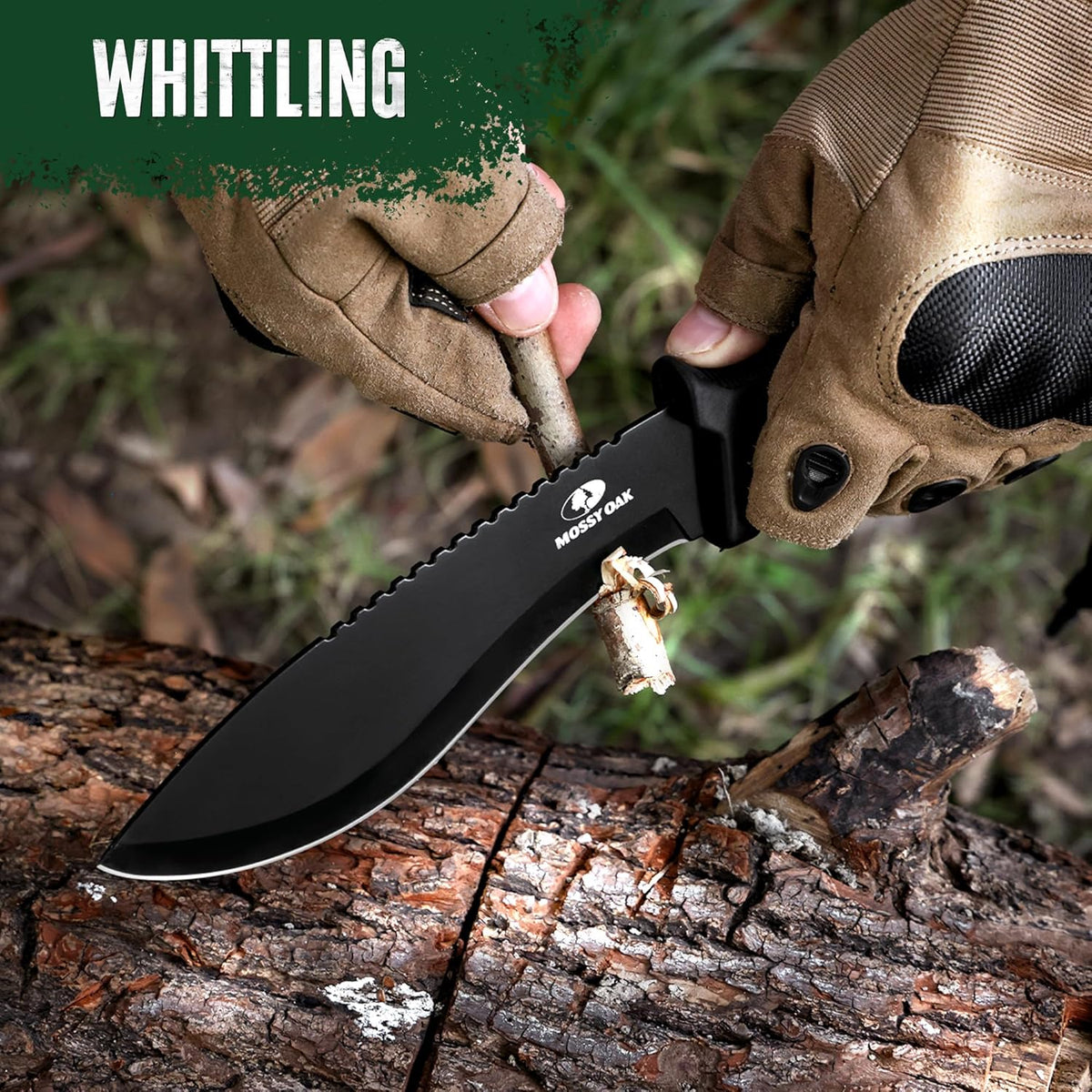 Mossy Oak 11.5'' Machete for Yard Work, Survival Kukri Machete Knife with Sheath, EDC Gear